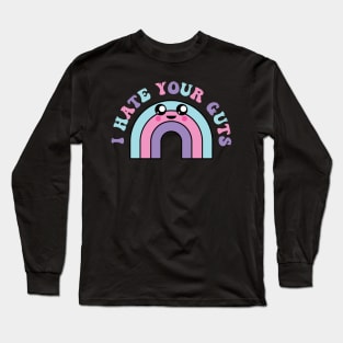 Kawaii Pastel Goth Cute Rainbow Japanese I Hate Your Guts Long Sleeve T-Shirt